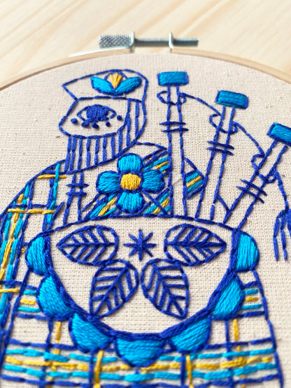 Bagpiper Complete Embroidery Kit