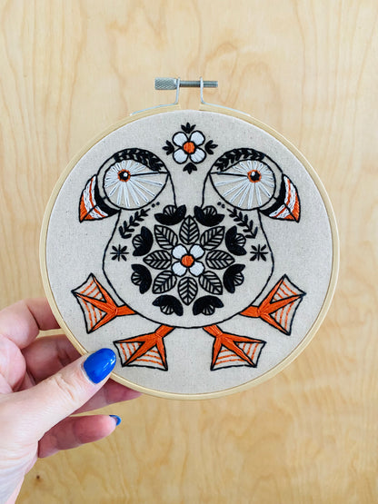 Puffin Complete Embroidery Kit