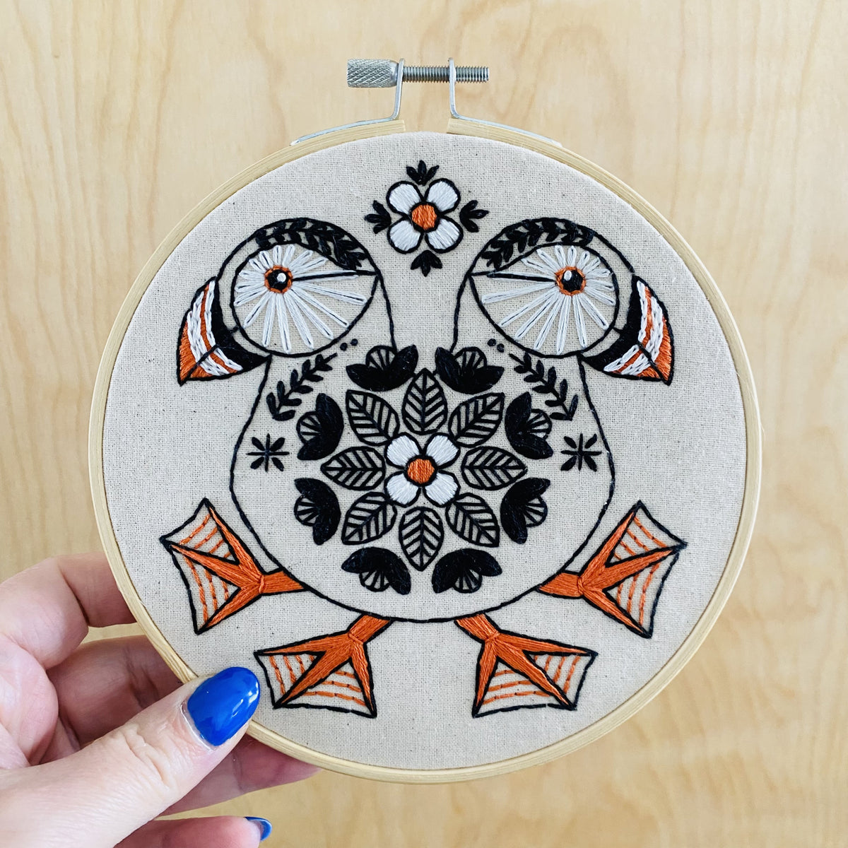 Pre-Printed Fabric: Puffin