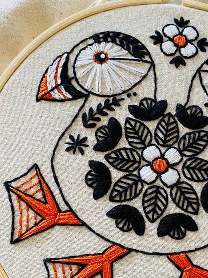Pre-Printed Fabric: Puffin
