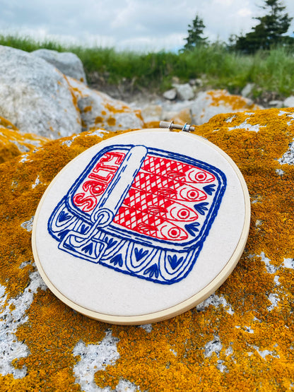 Sardines Complete Embroidery Kit