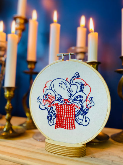 Octopus Knitting Complete Embroidery Kit