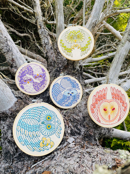 Snowy Owl Complete Embroidery Kit
