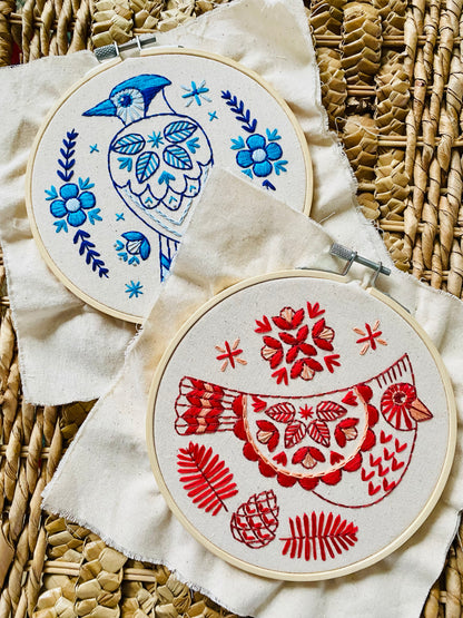 Pre-Printed Fabric: Cardinal