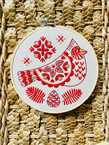 Pre-Printed Fabric: Cardinal