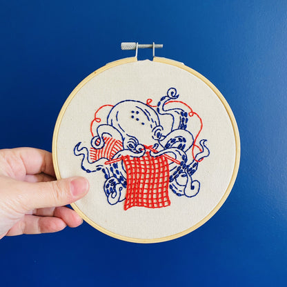 Octopus Knitting Complete Embroidery Kit