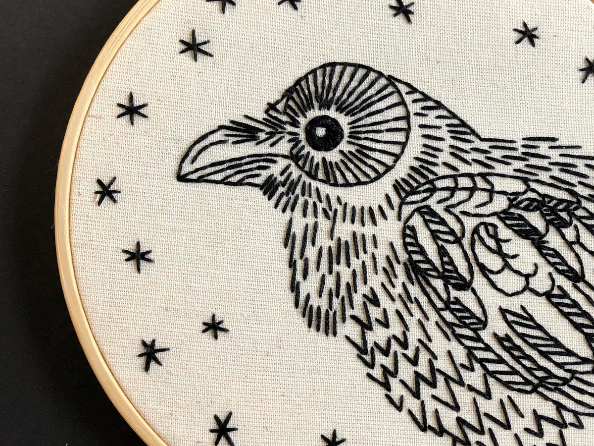 Pre-Printed Fabric Raven - Nevermore