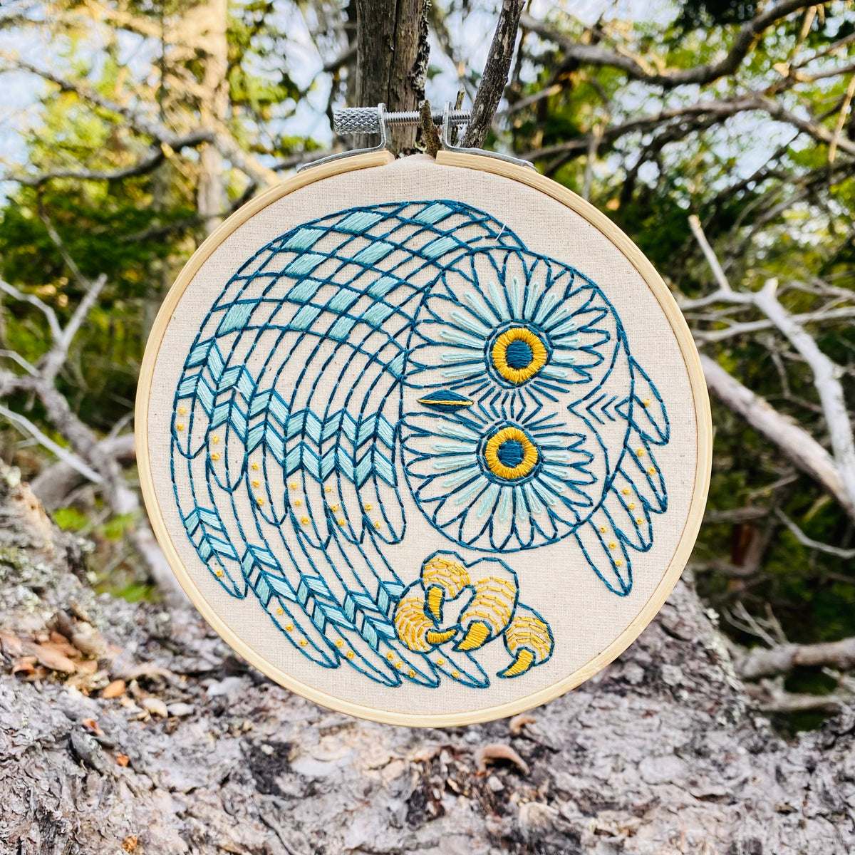 Pre-Printed Fabric: Saw Whet Owl