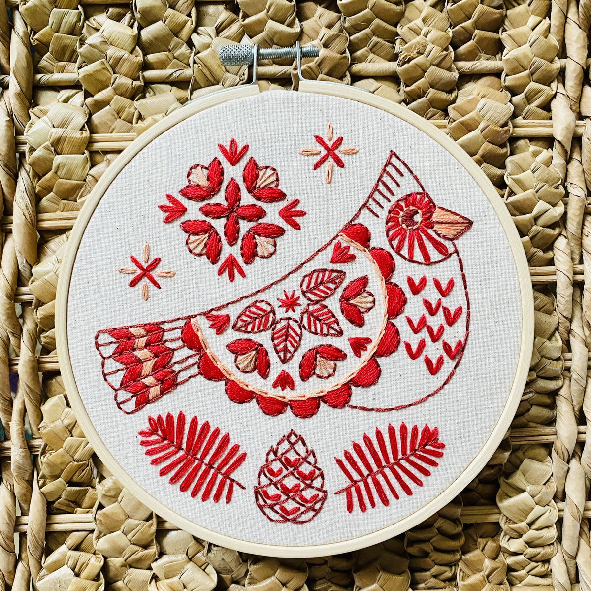 Pre-Printed Fabric: Cardinal