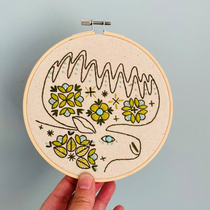 Pre-Printed Fabric: Folk Moose
