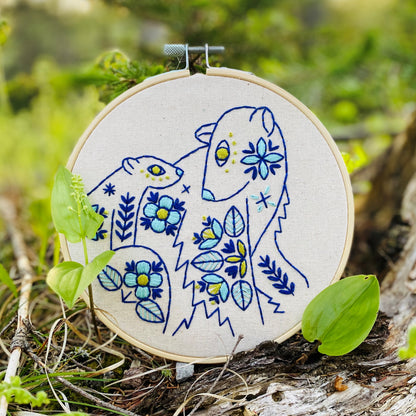 Polar Bears Complete Embroidery Kit