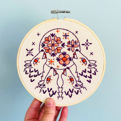 Pre-Printed Fabric: Folk Wolves