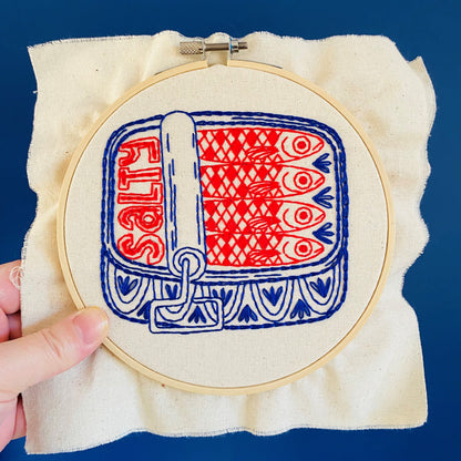 Pre-Printed Fabric: Sardines