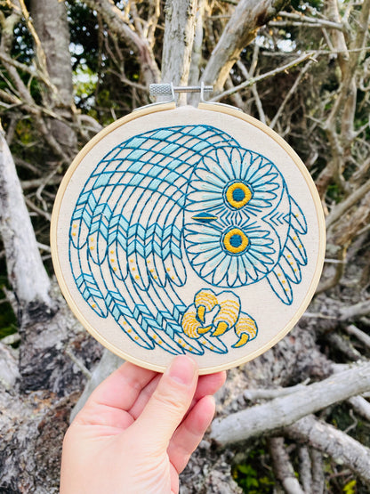Pre-Printed Fabric: Saw Whet Owl