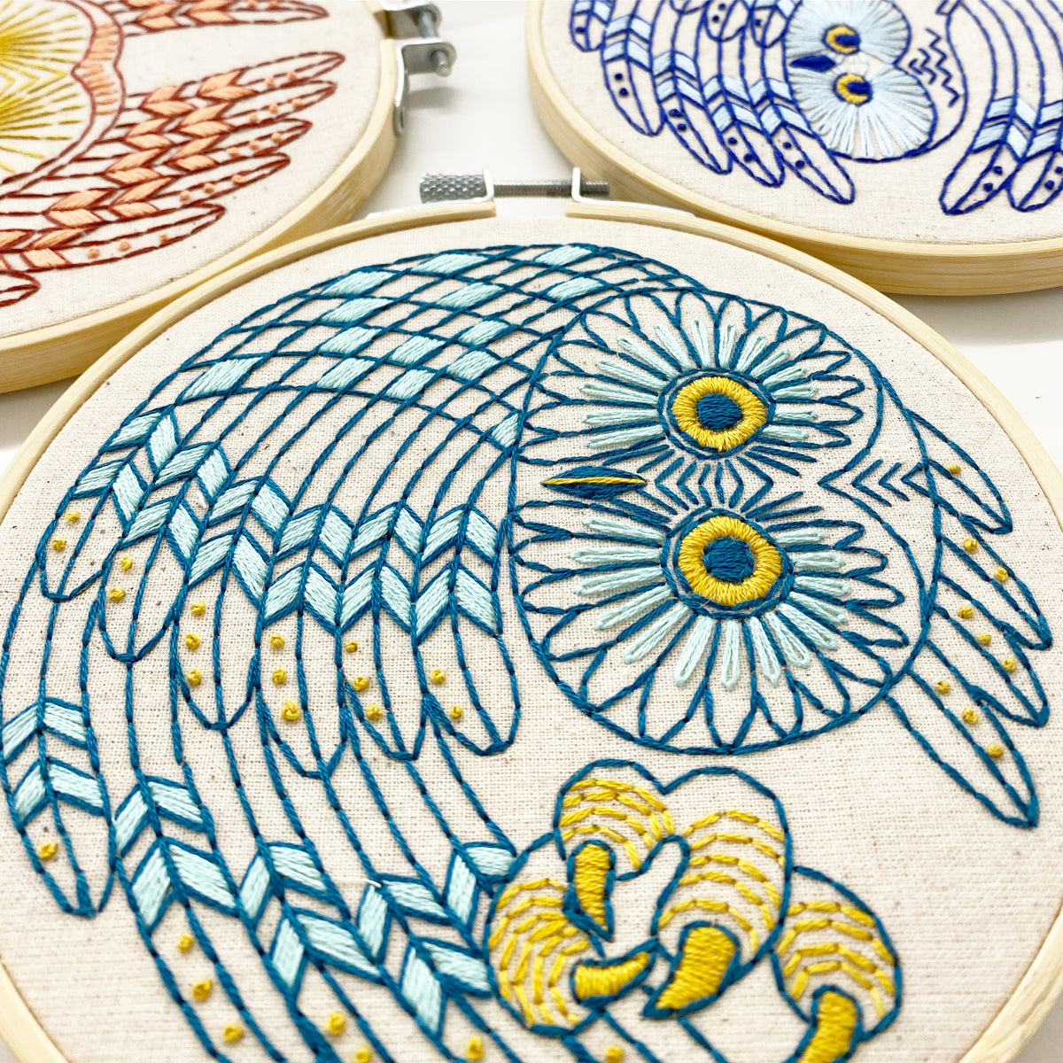Saw Whet Owl Complete Embroidery Kit